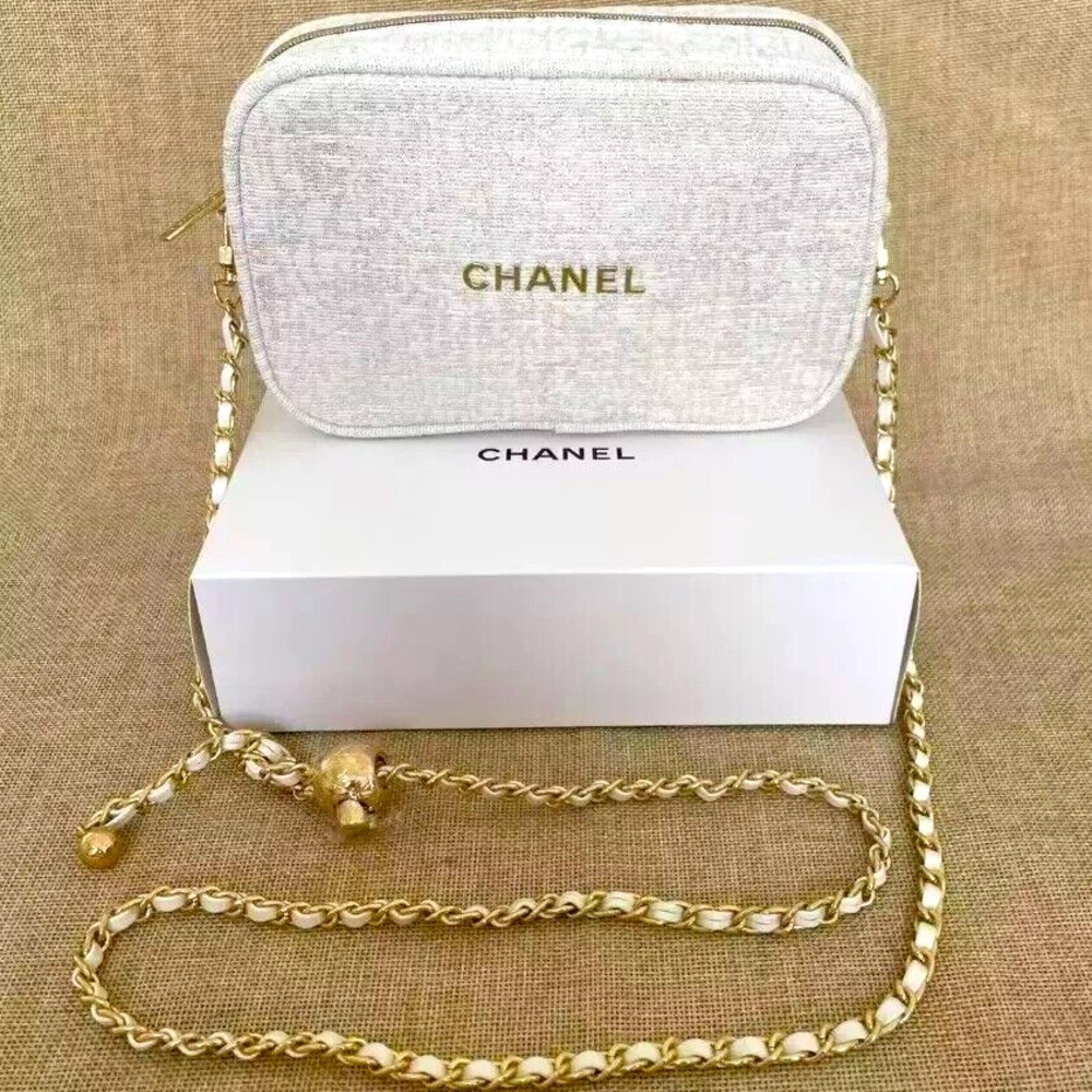 Authentic Chanel Tweed Pouch